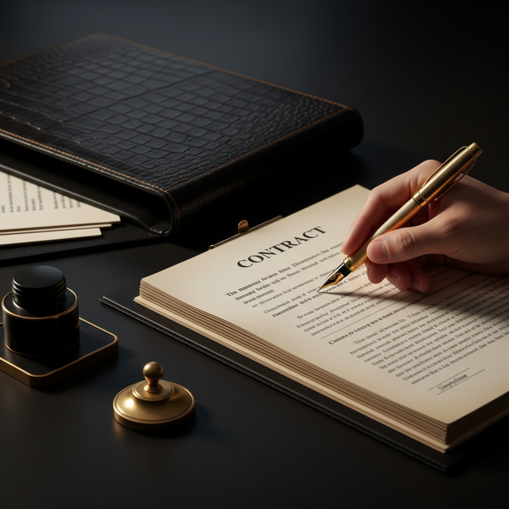 Legal Contract Pack - Professional Signing Lifestyle Mockup