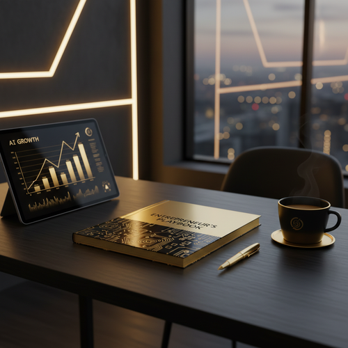 AI Business Builder - Entrepreneur's Playbook Lifestyle Mockup