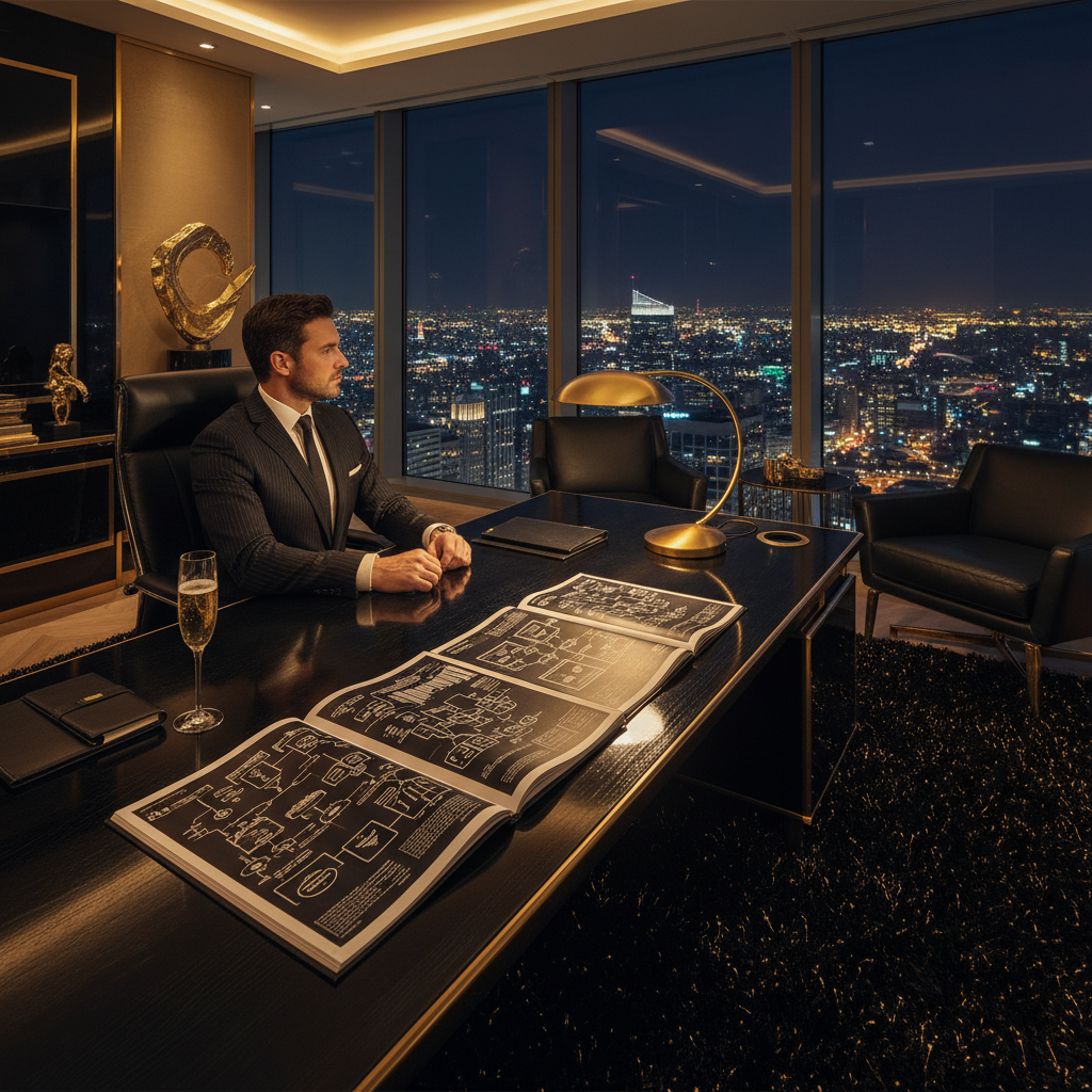 AI Master Suite Bundle - Penthouse Office Lifestyle Mockup